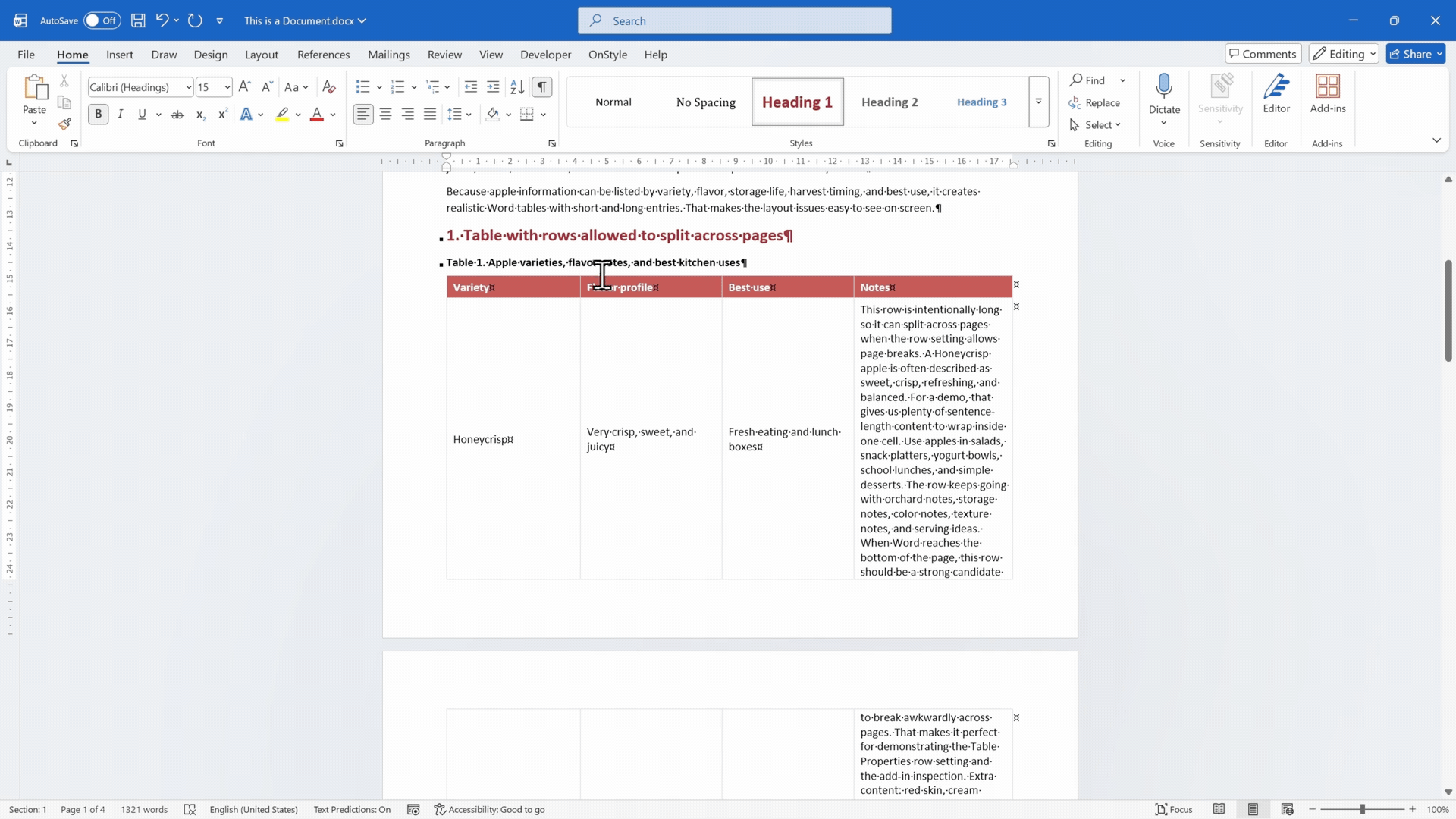 Disable “Allow Row to Break Across Pages” to Fix Tables in Microsoft Word